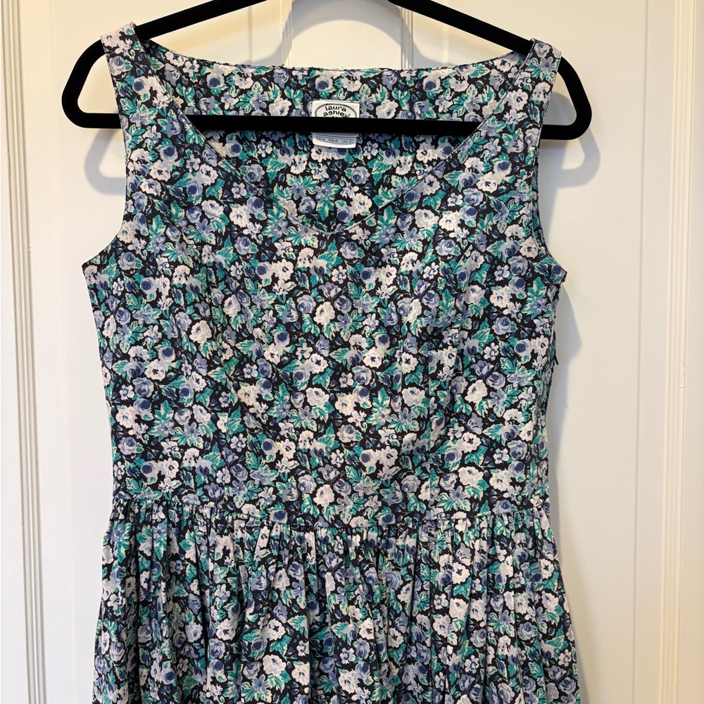 Vintage Laura Ashley Floral Midi Dress - Picture 2 of 4